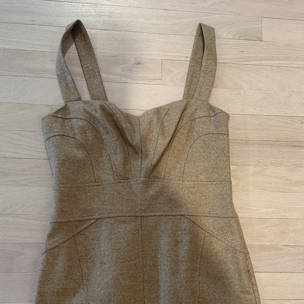 Diane Von Furstenberg Tan Midi Dress